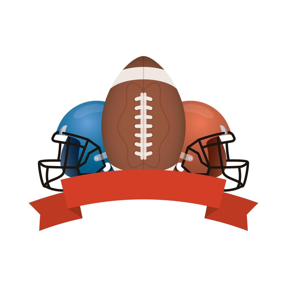 American Football mit Helmen vektor