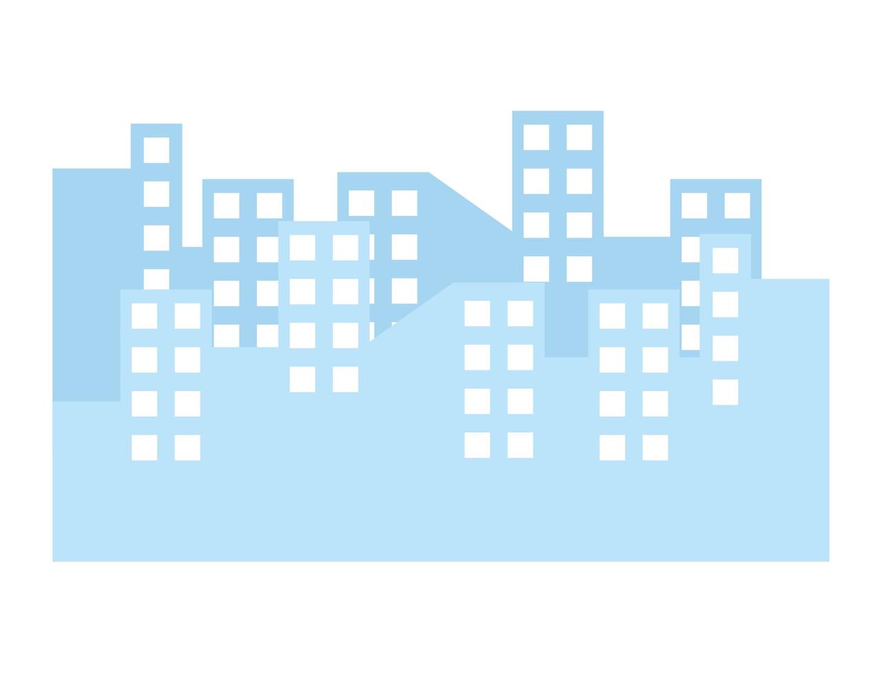 byggnader stadsbilden scen isolerad ikon vektor