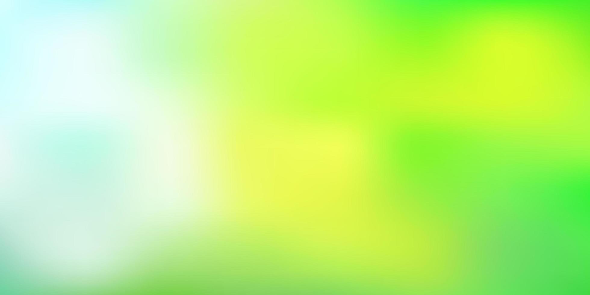 hellgrüner, gelber Vektor abstrakter Unschärfehintergrund.