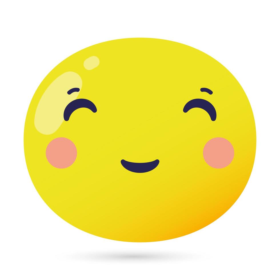 Emoji Gesicht glücklich lustigen Charakter vektor
