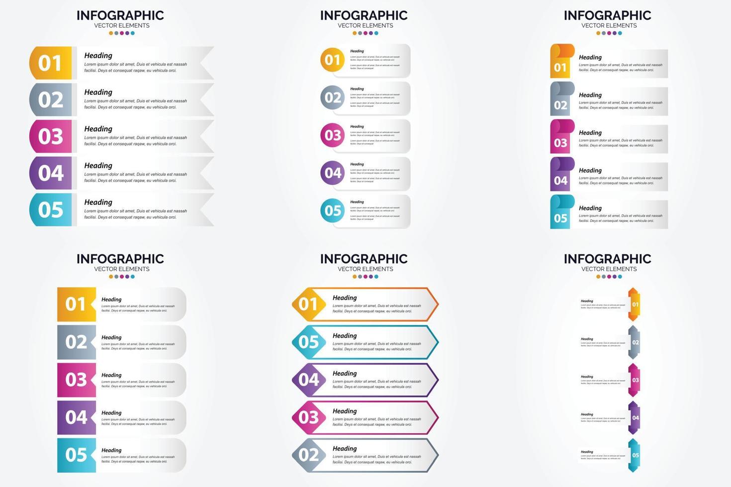 flaches Designset der Vektorillustrations-Infografiken für Werbebroschürenflieger und -zeitschrift vektor