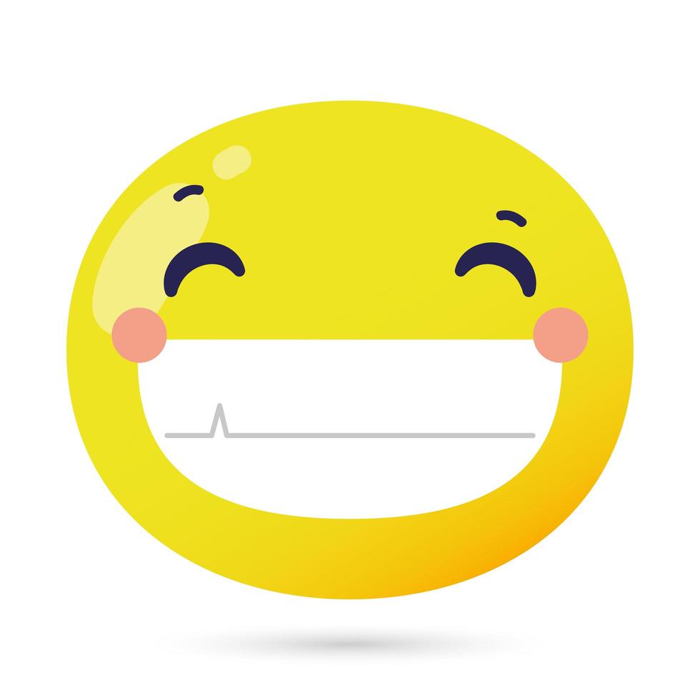 emoji ansikte glad rolig karaktär vektor