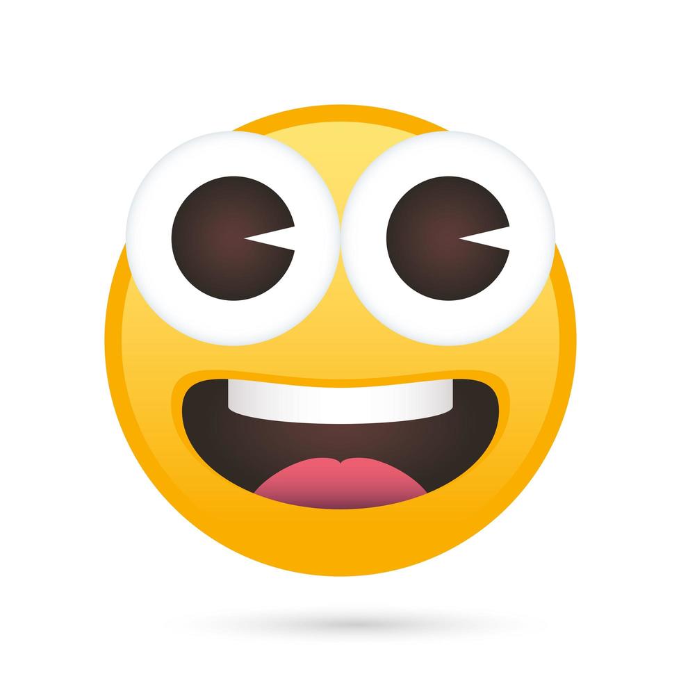 glücklicher emoji Gesicht lustiger Charakter vektor