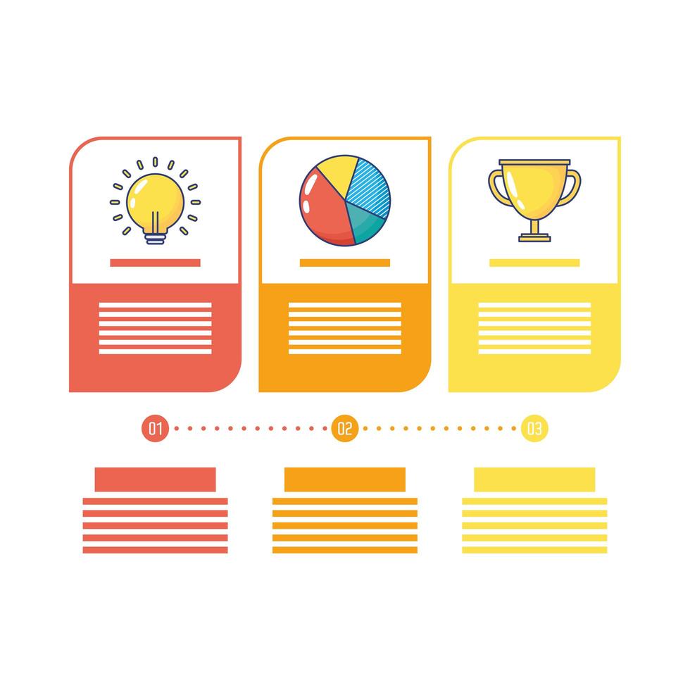 Erfolgssatz Symbole Infografiken Statistik flachen Stil vektor