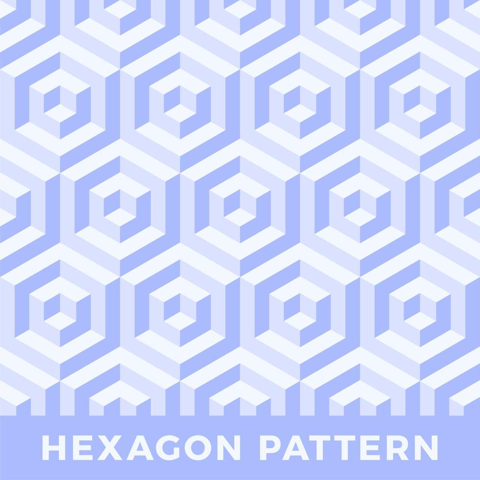 hexagon sömlös abstrakt hexagon 3d-mönster vektor