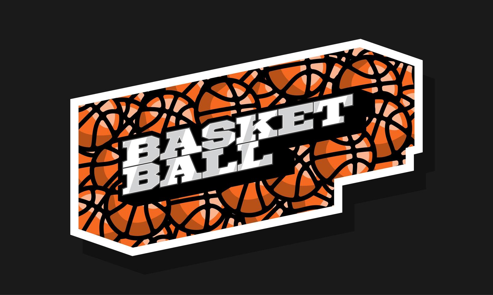 modern professionell typografi basket sport logotyp vektor