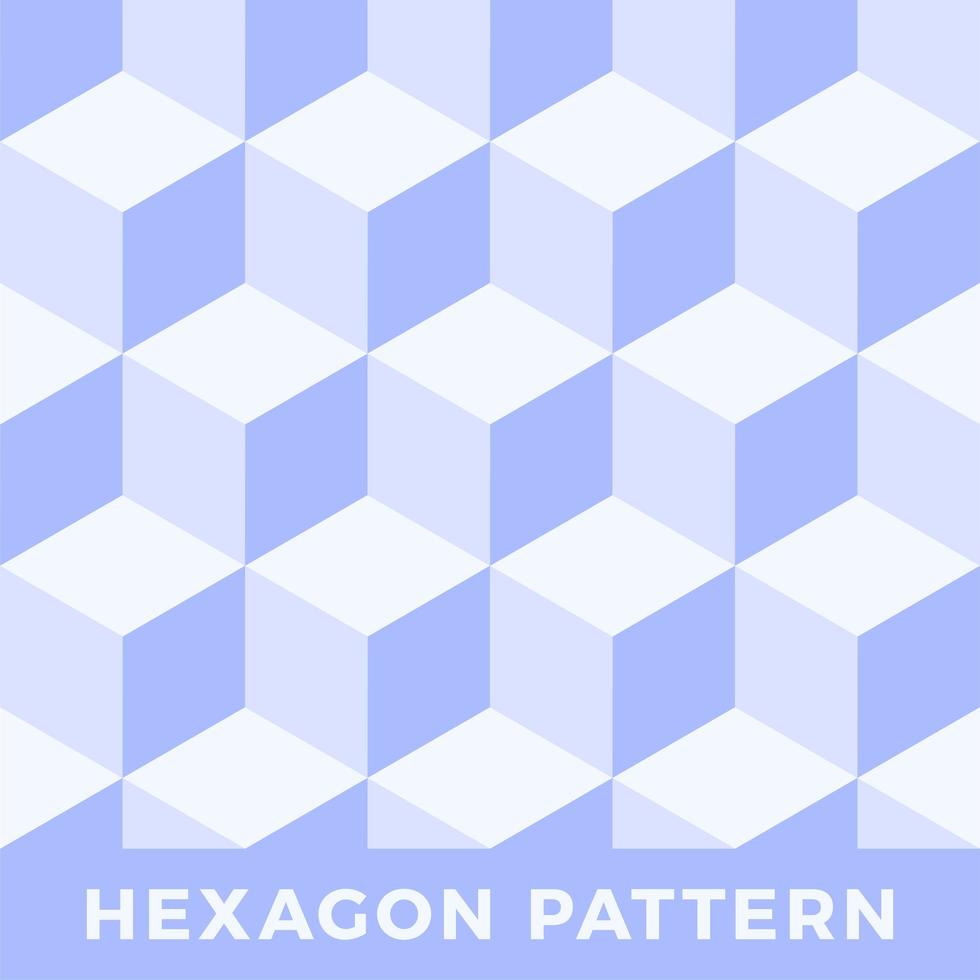 hexagon sömlös abstrakt kubvektormönster vektor