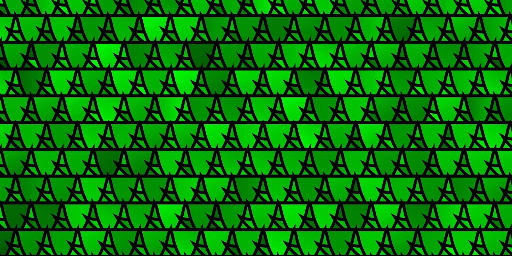 hellgrüner Vektorhintergrund mit Linien, Dreiecken. vektor