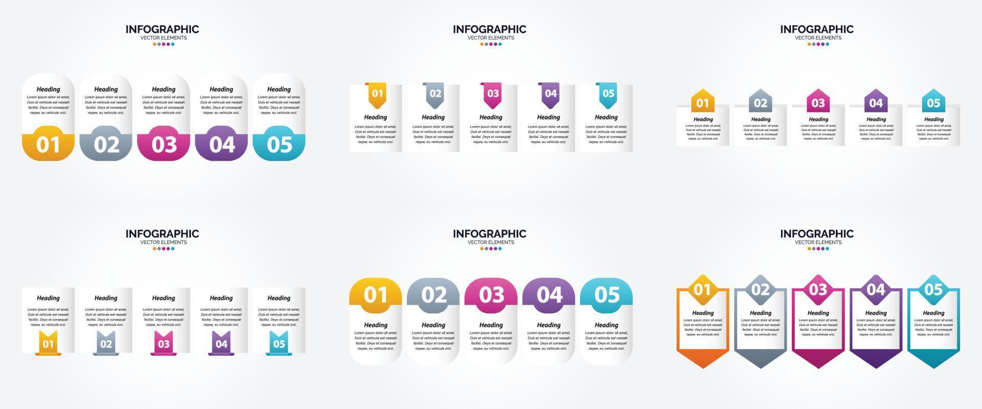 flaches Designset der Vektorillustrations-Infografiken für Werbebroschürenflieger und -zeitschrift vektor