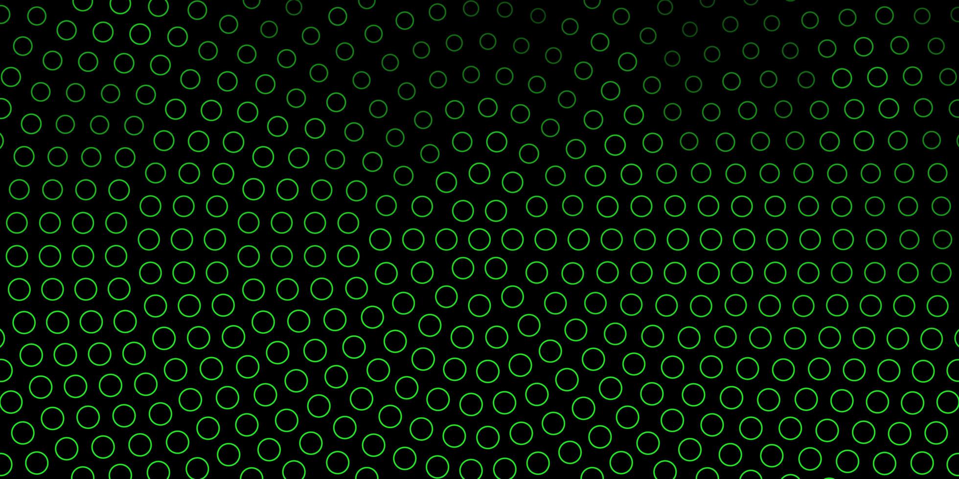 dunkelgrüne Vektorbeschaffenheit mit Kreisen. vektor