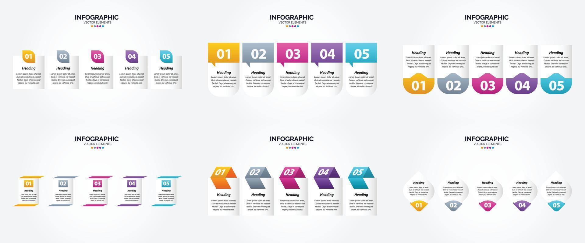 flaches Designset der Vektorillustrations-Infografiken für Werbebroschürenflieger und -zeitschrift vektor