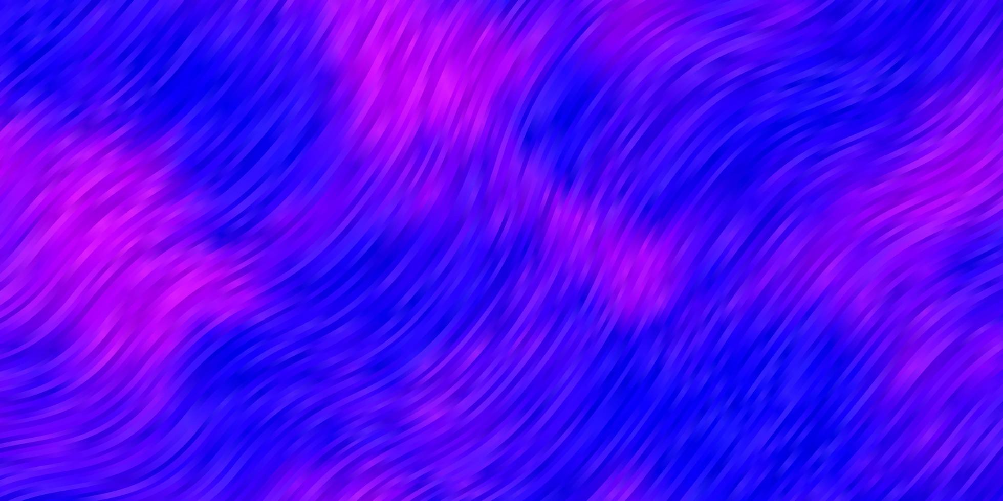 ljuslila vektorbakgrund med böjda linjer. vektor