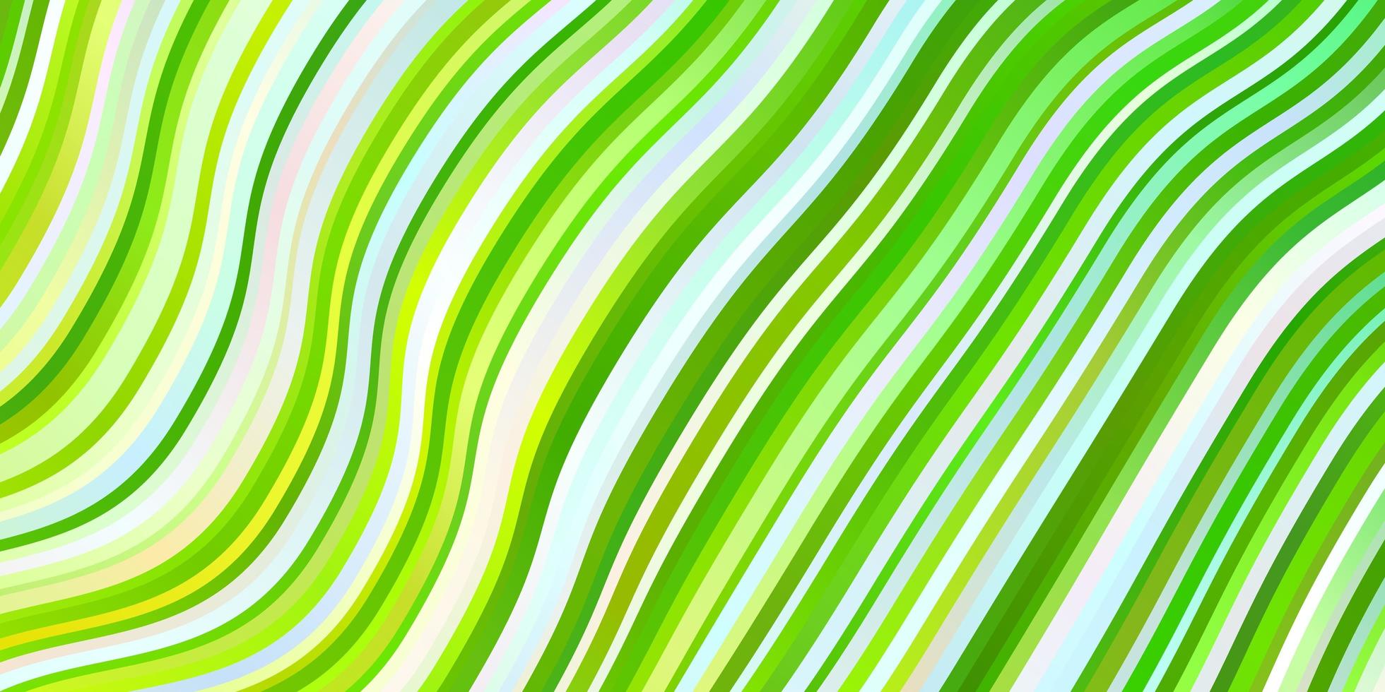 hellgrünes, gelbes Vektormuster mit Kurven. vektor