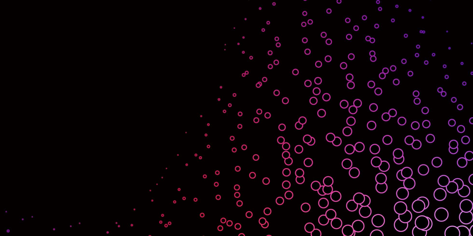 dunkelrosa, roter Vektorhintergrund mit Kreisen. vektor