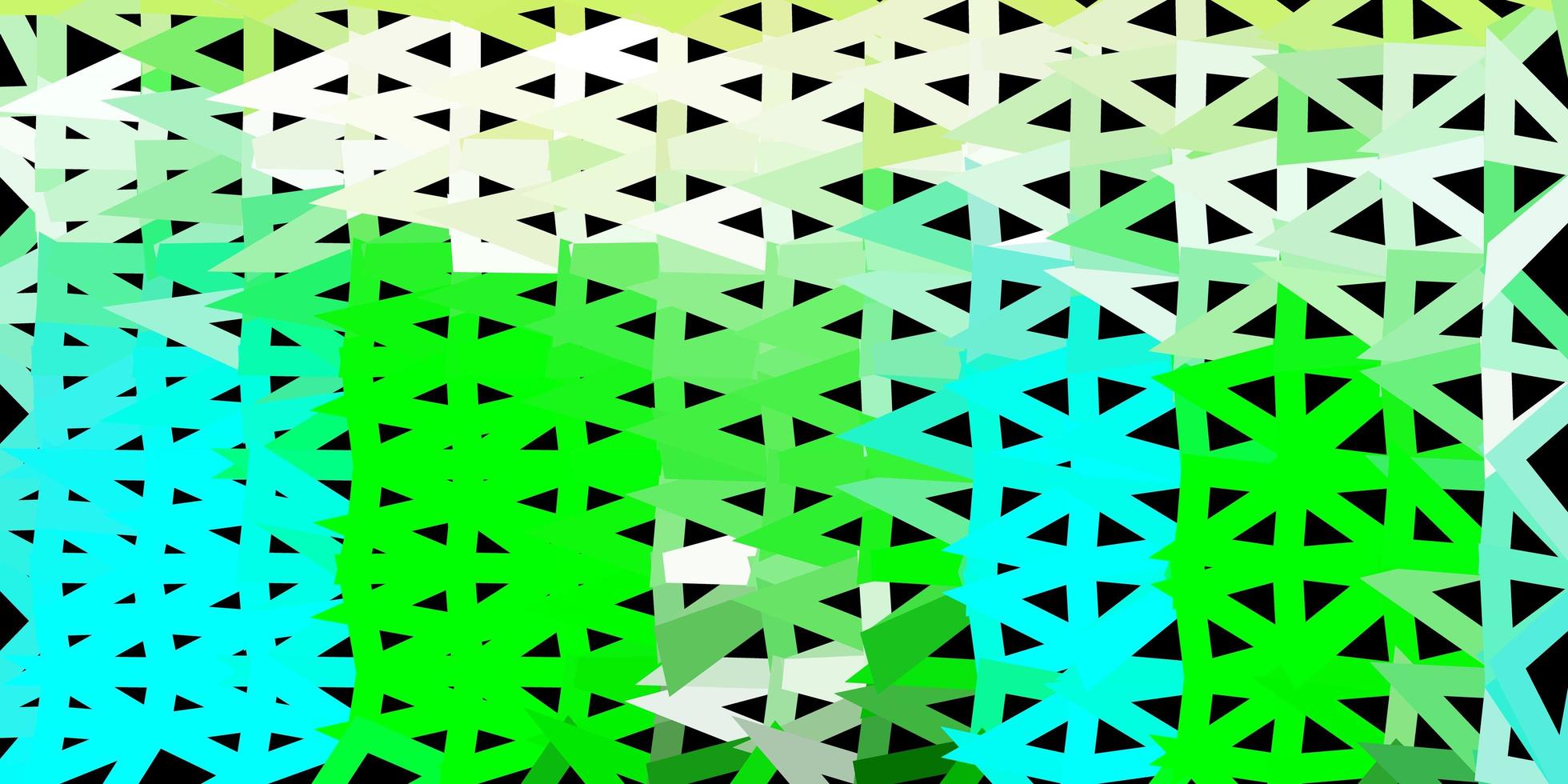 ljusblå, grön vektor abstrakt triangel mall.
