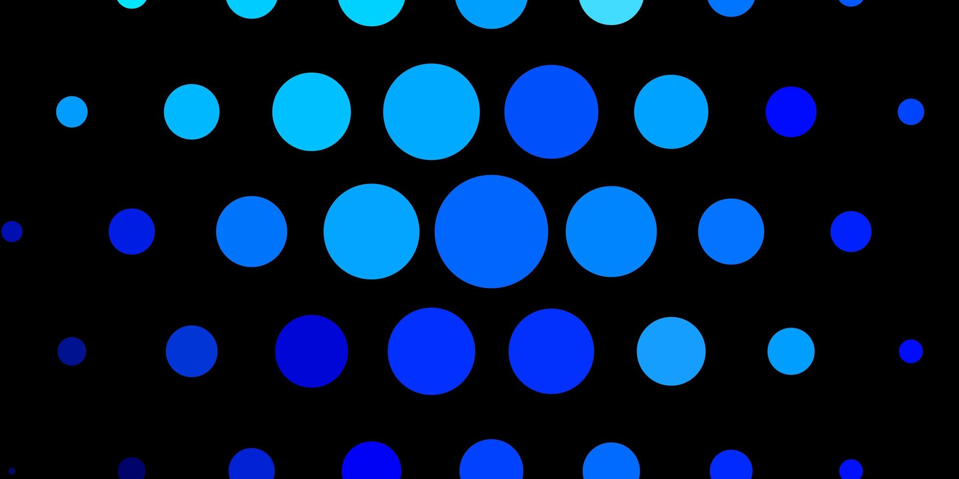 dunkelblaues Vektorlayout mit Kreisformen. vektor