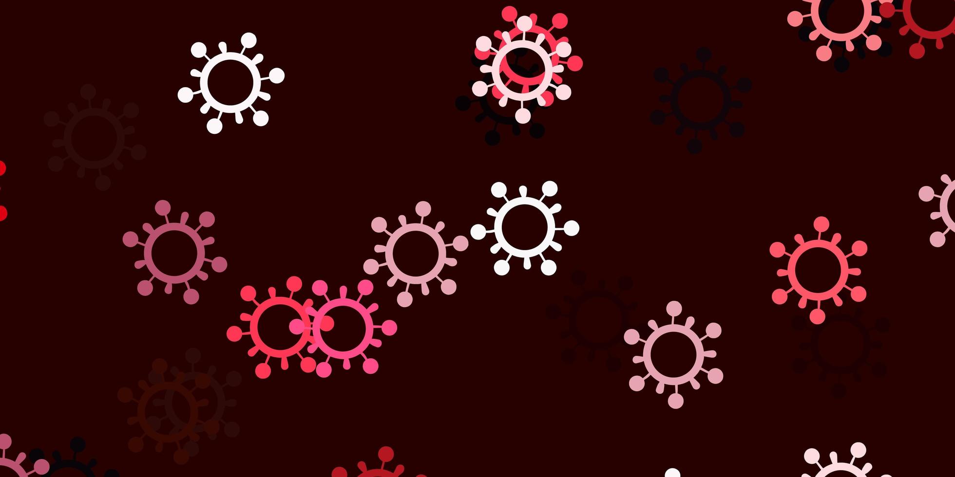 hellrosa, rote Vektorschablone mit Grippezeichen vektor