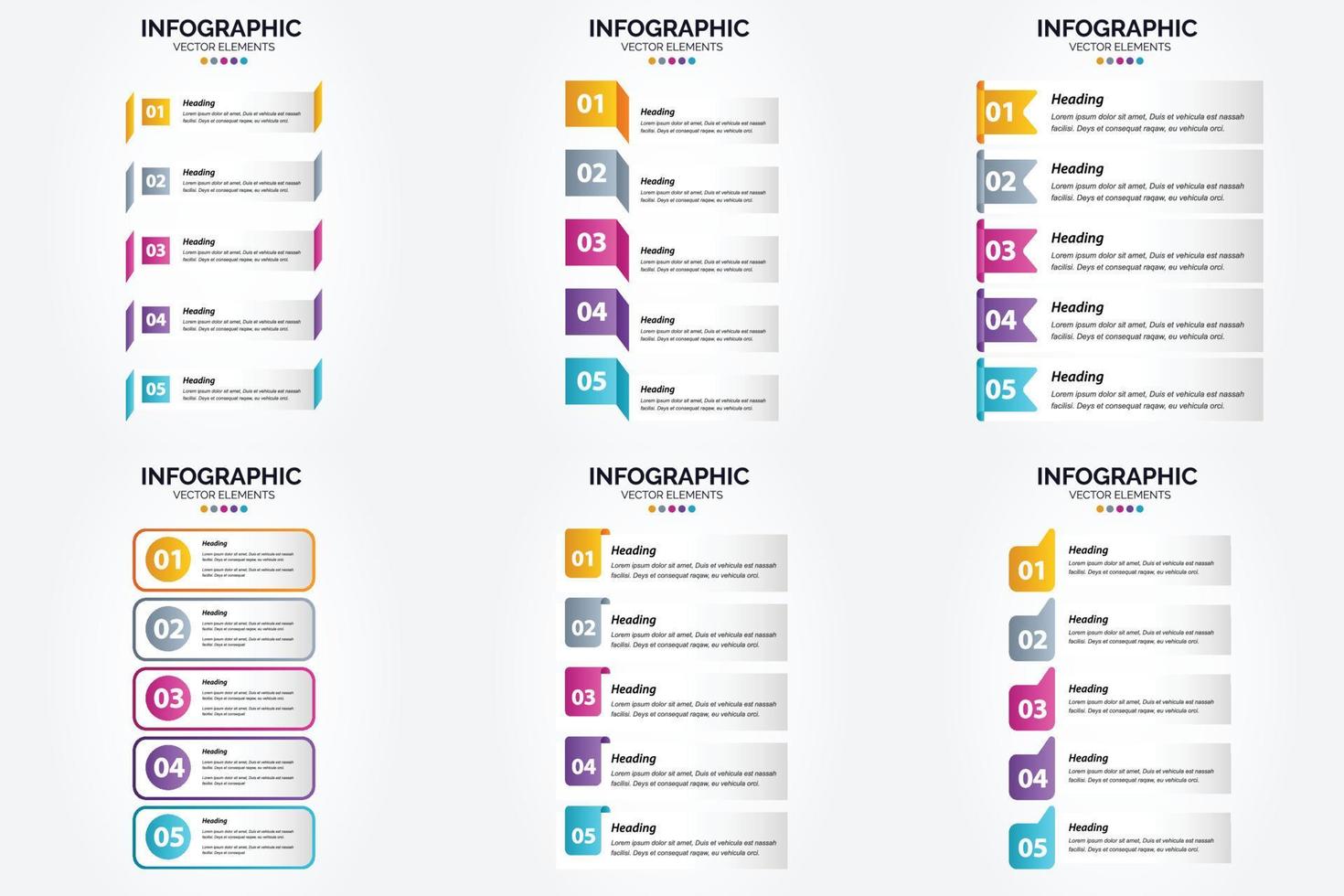 flaches Designset der Vektorillustrations-Infografiken für Werbebroschürenflieger und -zeitschrift vektor