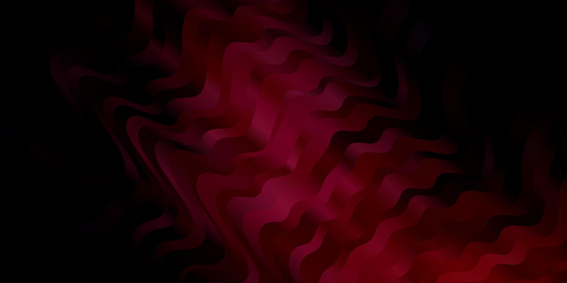 dunkelrosa Vektorhintergrund mit gebogenen Linien. vektor