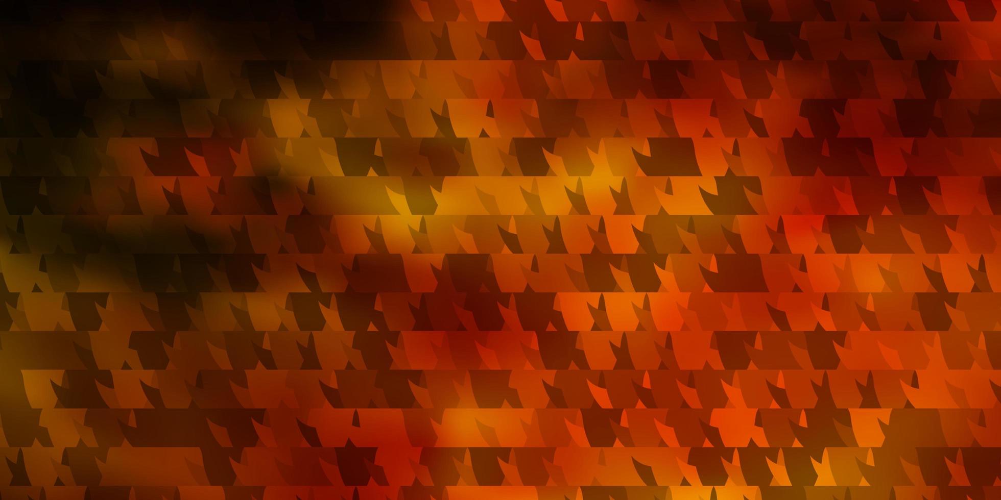 mörk orange vektor bakgrund med linjer, trianglar.