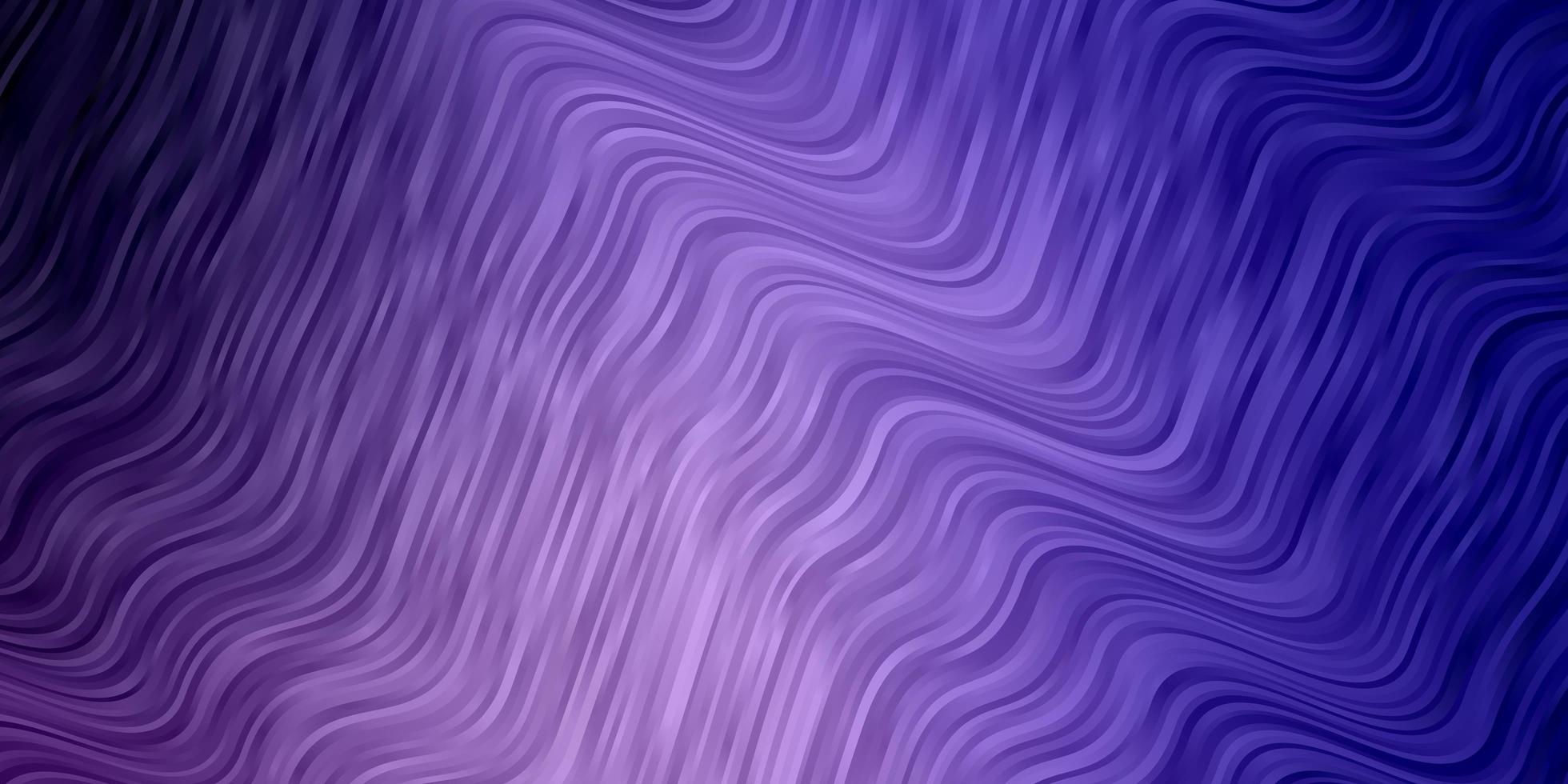 hellvioletter Vektorhintergrund mit gebogenen Linien. vektor