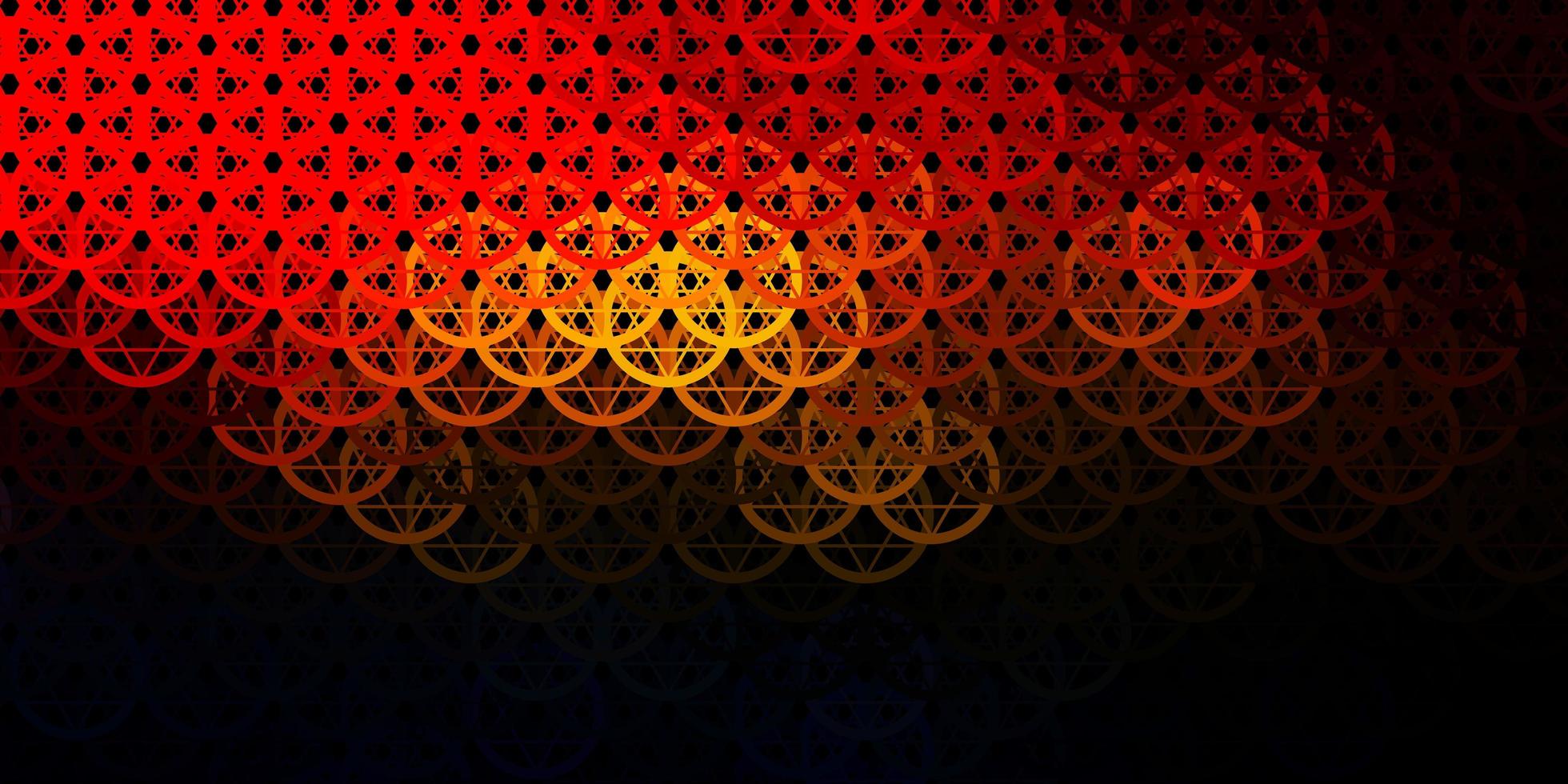 dunkeloranger Vektorhintergrund mit okkulten Symbolen. vektor