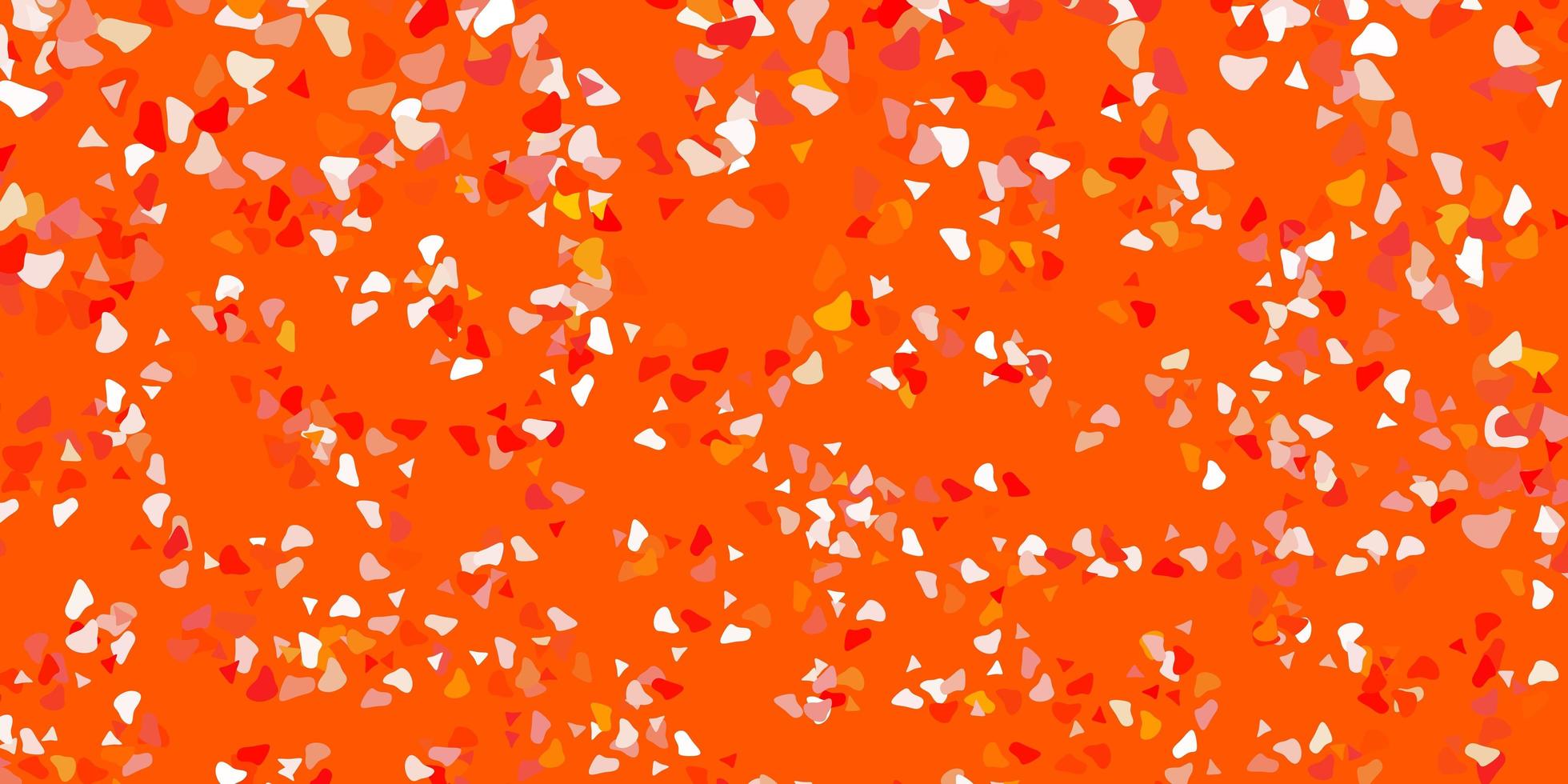 ljus orange vektor bakgrund med kaotiska former.