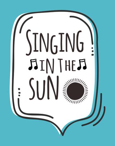 Singen im Sun Wall Art Poster vektor