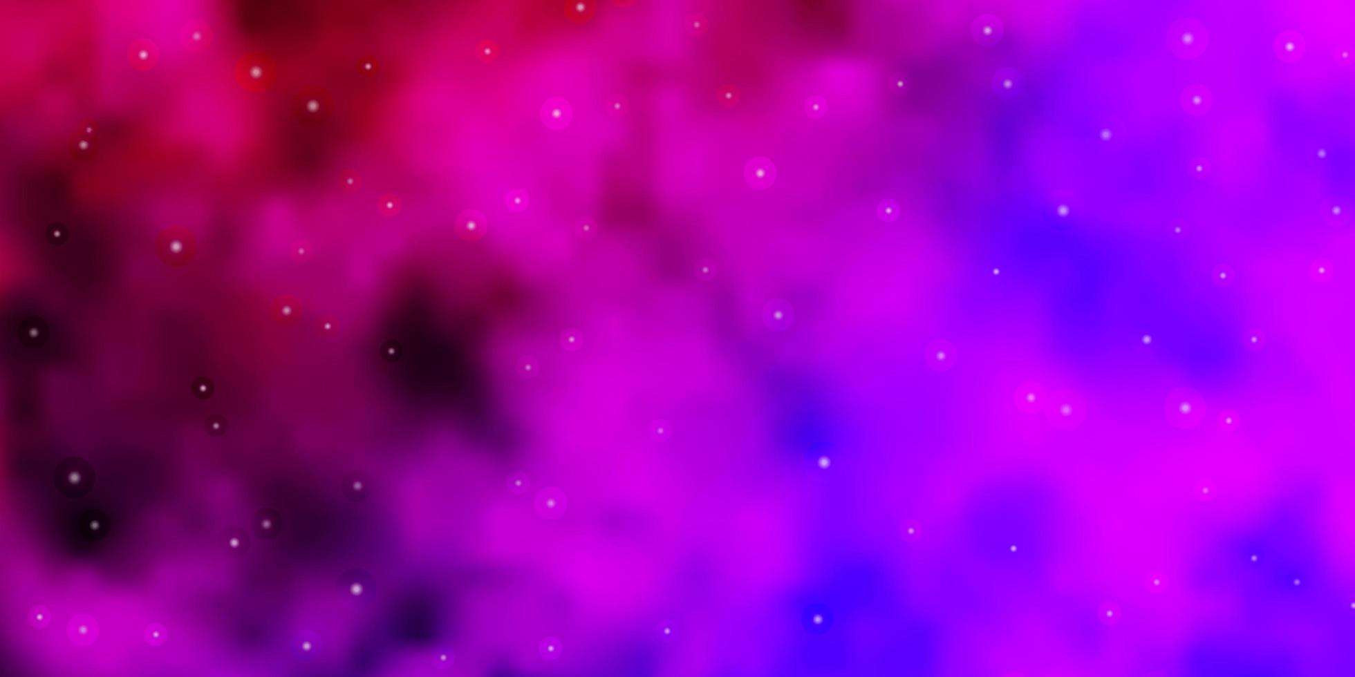 ljuslila vektorbakgrund med färgglada stjärnor. vektor