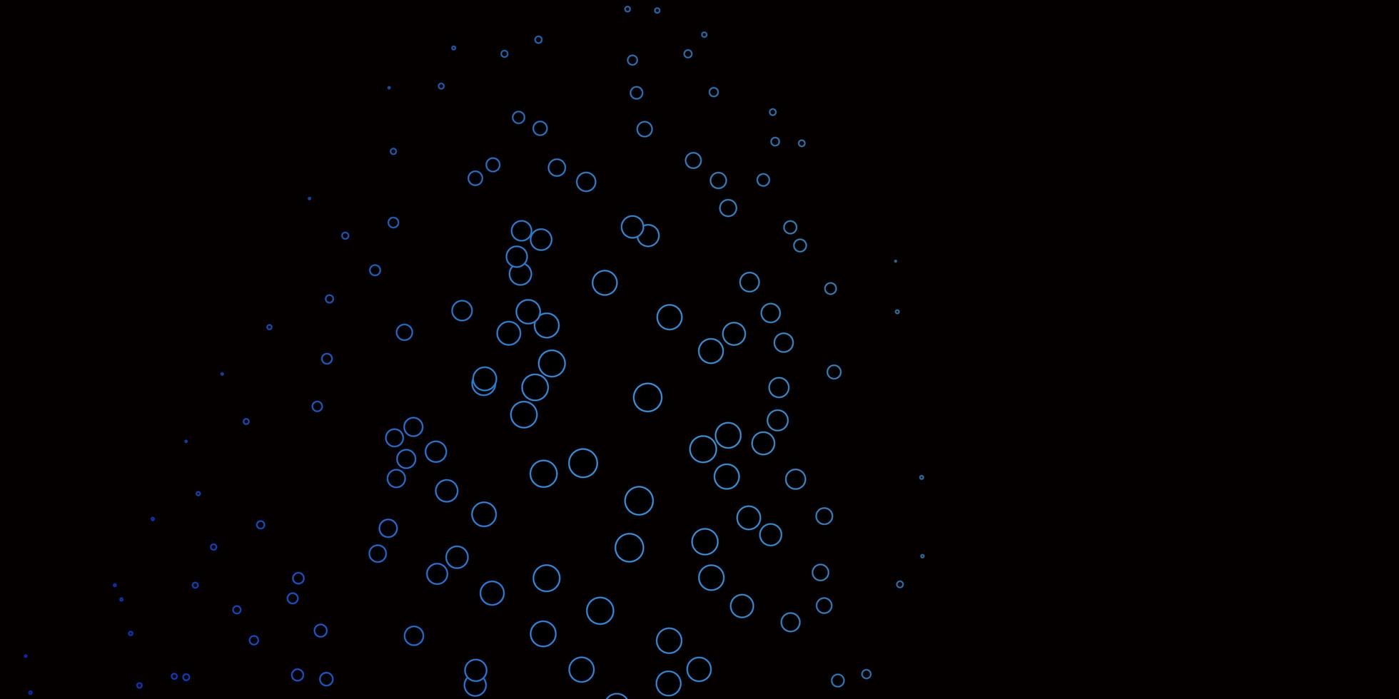 mörkblå vektorlayout med cirkelformer. vektor