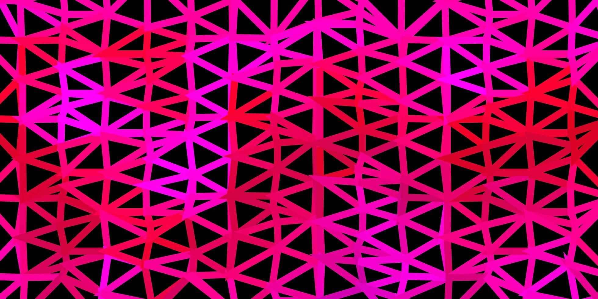 mörkrosa vektor triangel mosaikmönster.