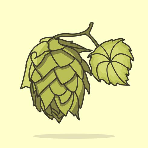 Flache Hopfen-Betriebsillustration vektor