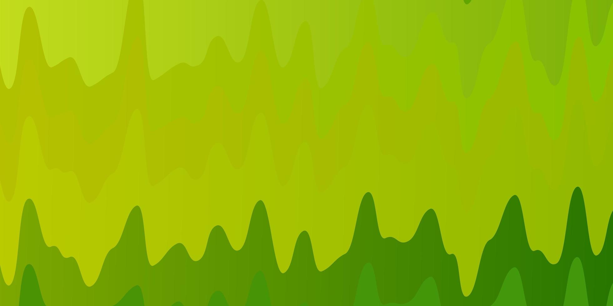 hellgrüne, gelbe Vektorschablone mit Kurven. vektor