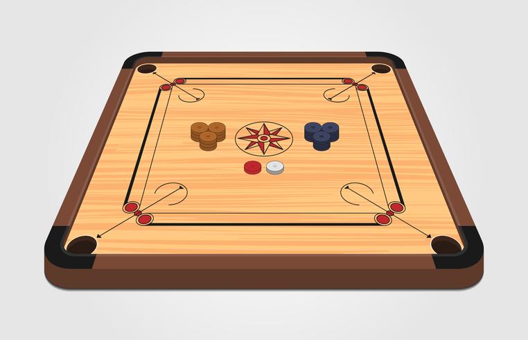 Carrom-Brett-Illustration vektor