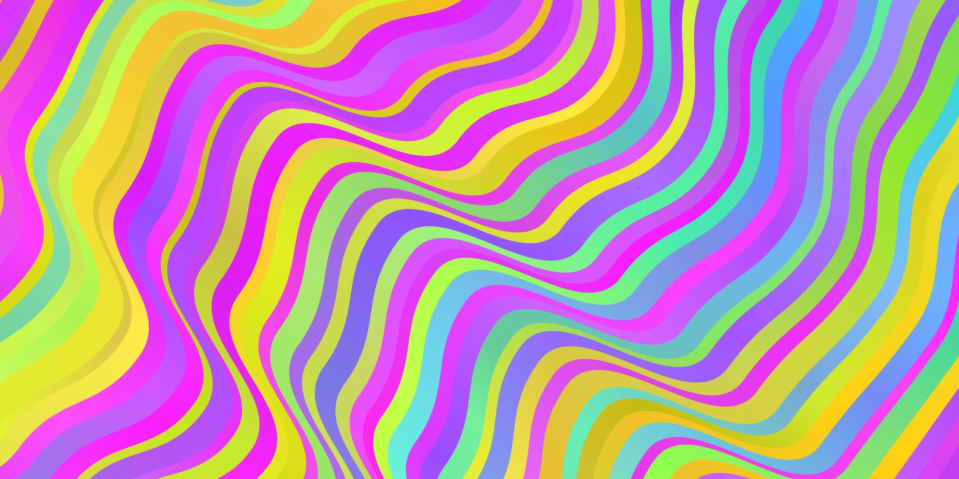 ljus flerfärgat vektor mönster med böjda linjer.