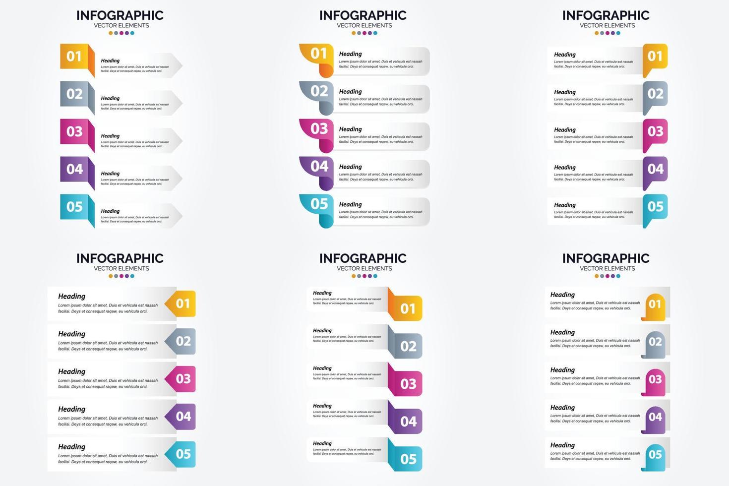 flaches Designset der Vektorillustrations-Infografiken für Werbebroschürenflieger und -zeitschrift vektor