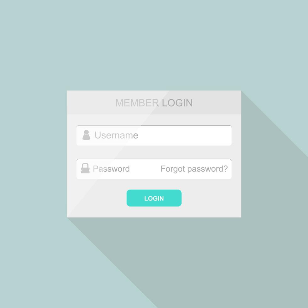 Login Box Vektor Design Illustration