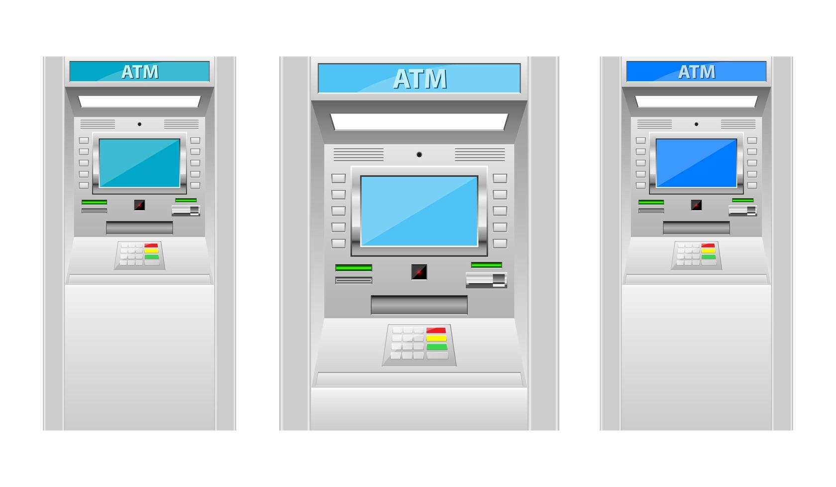 ATM maskin vektor design illustration isolerad på vit bakgrund