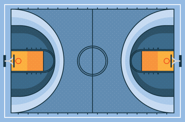 Basketball Platz vektor