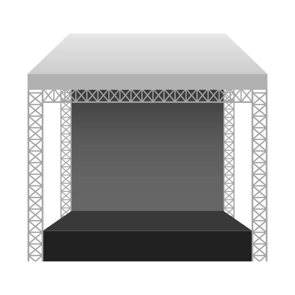 Konzertbühnenvektorentwurfsillustration lokalisiert auf weißem Hintergrund vektor