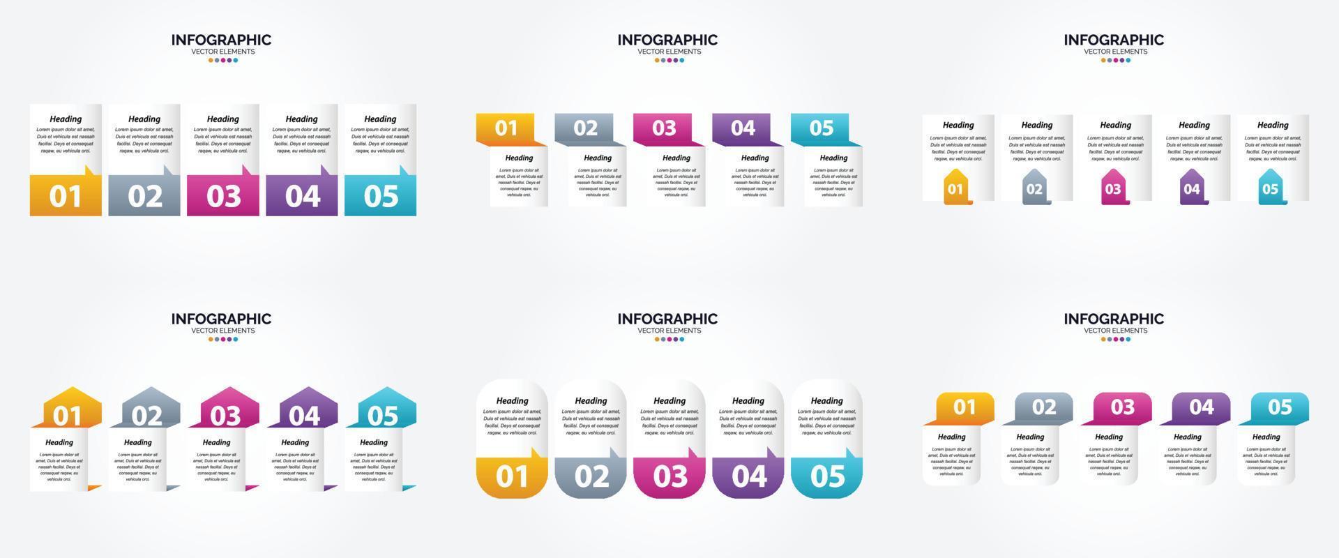 flaches Designset der Vektorillustrations-Infografiken für Werbebroschürenflieger und -zeitschrift vektor