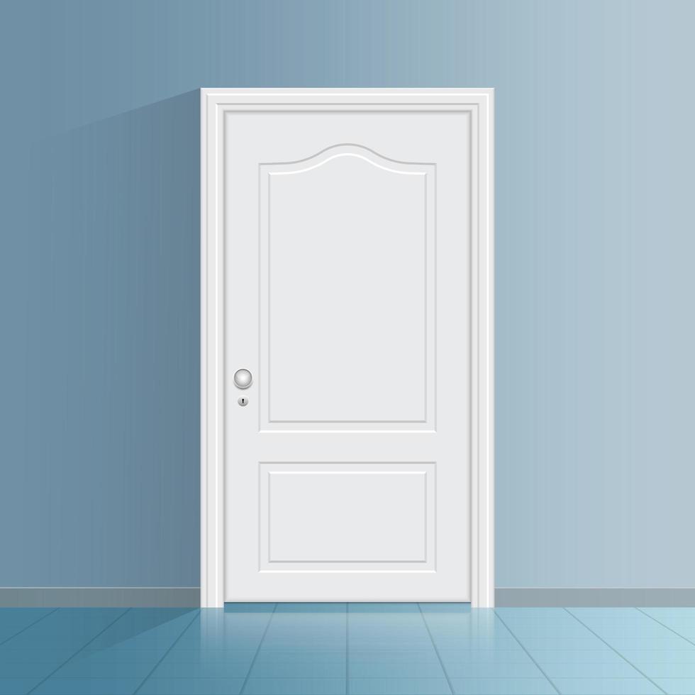 realistisk vit dörrvektordesignillustration vektor
