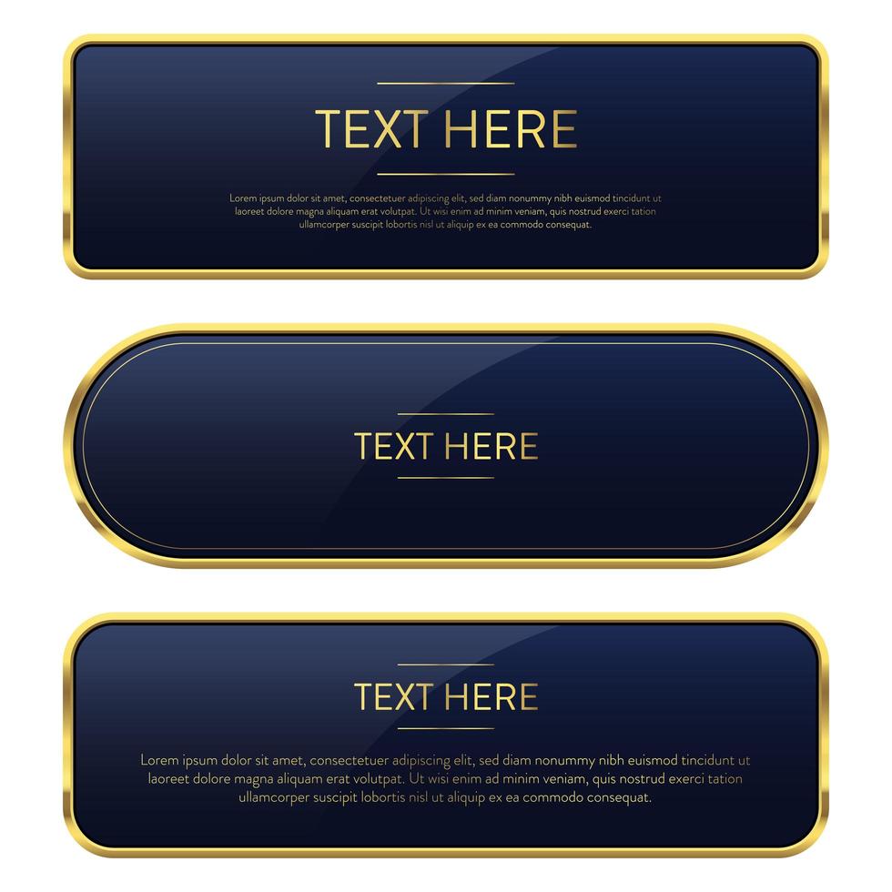 Luxus goldene Banner Vektor Design Illustration