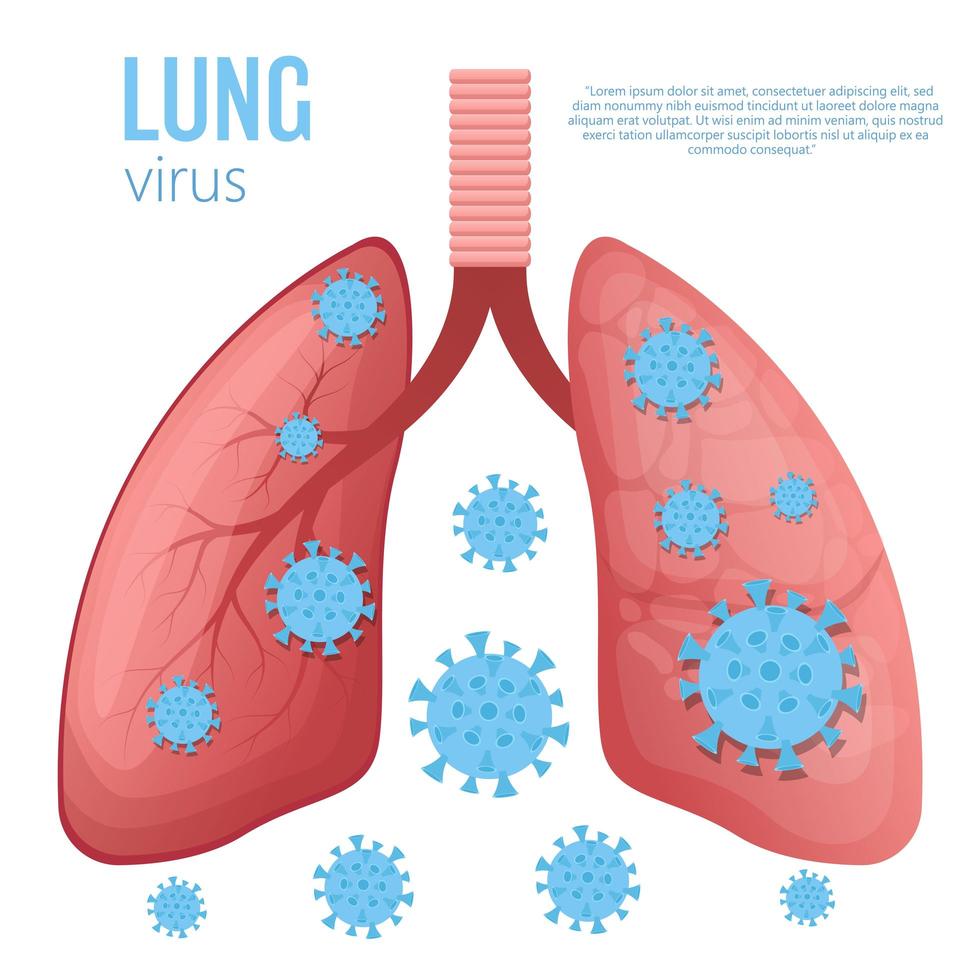 lungsjukdom vektor design illustration isolerad på vit bakgrund