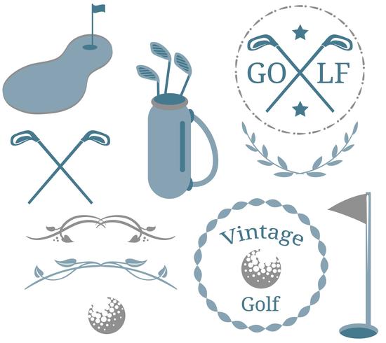 Vintage Golf 2 Vektoren