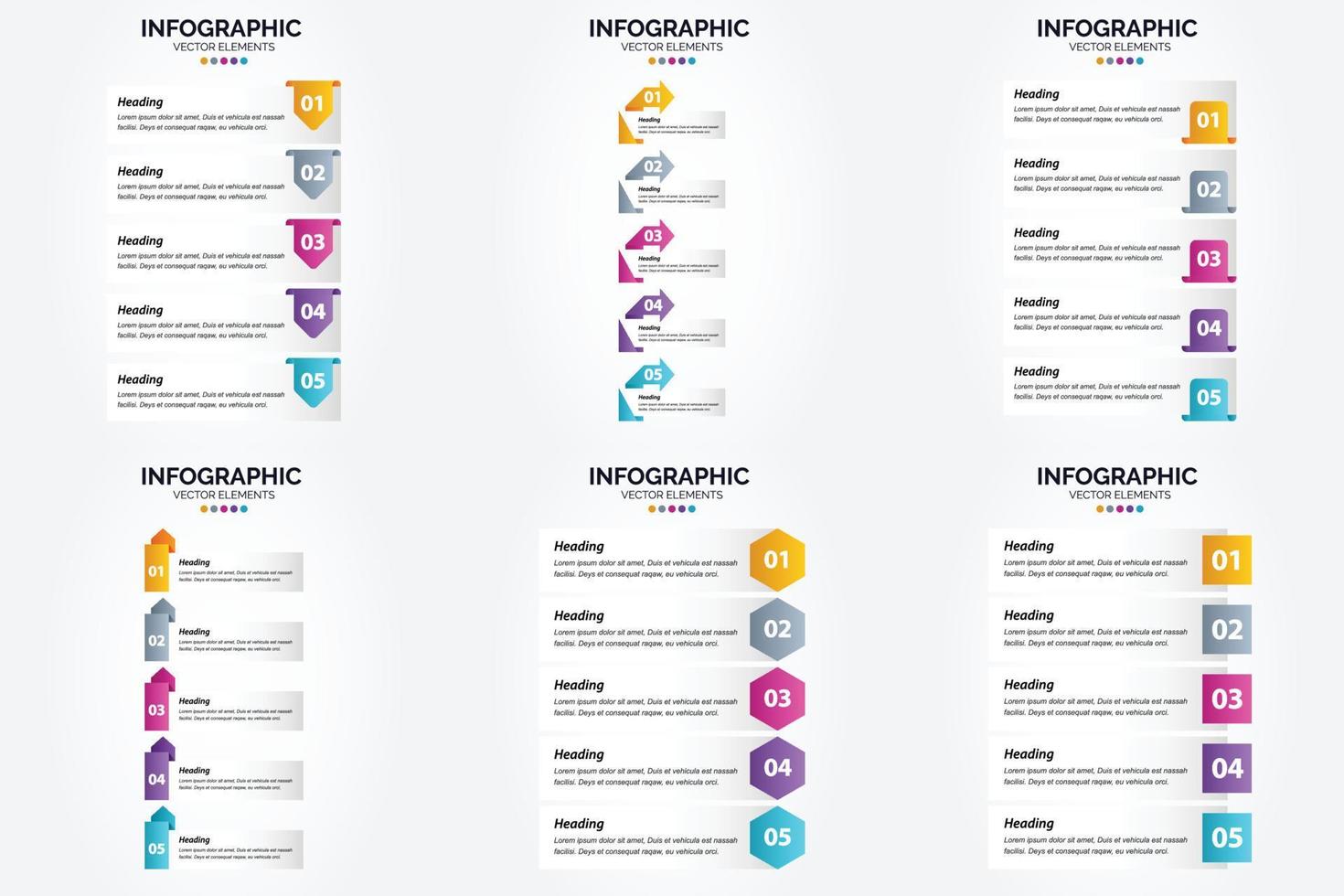 flaches Designset der Vektorillustrations-Infografiken für Werbebroschürenflieger und -zeitschrift vektor