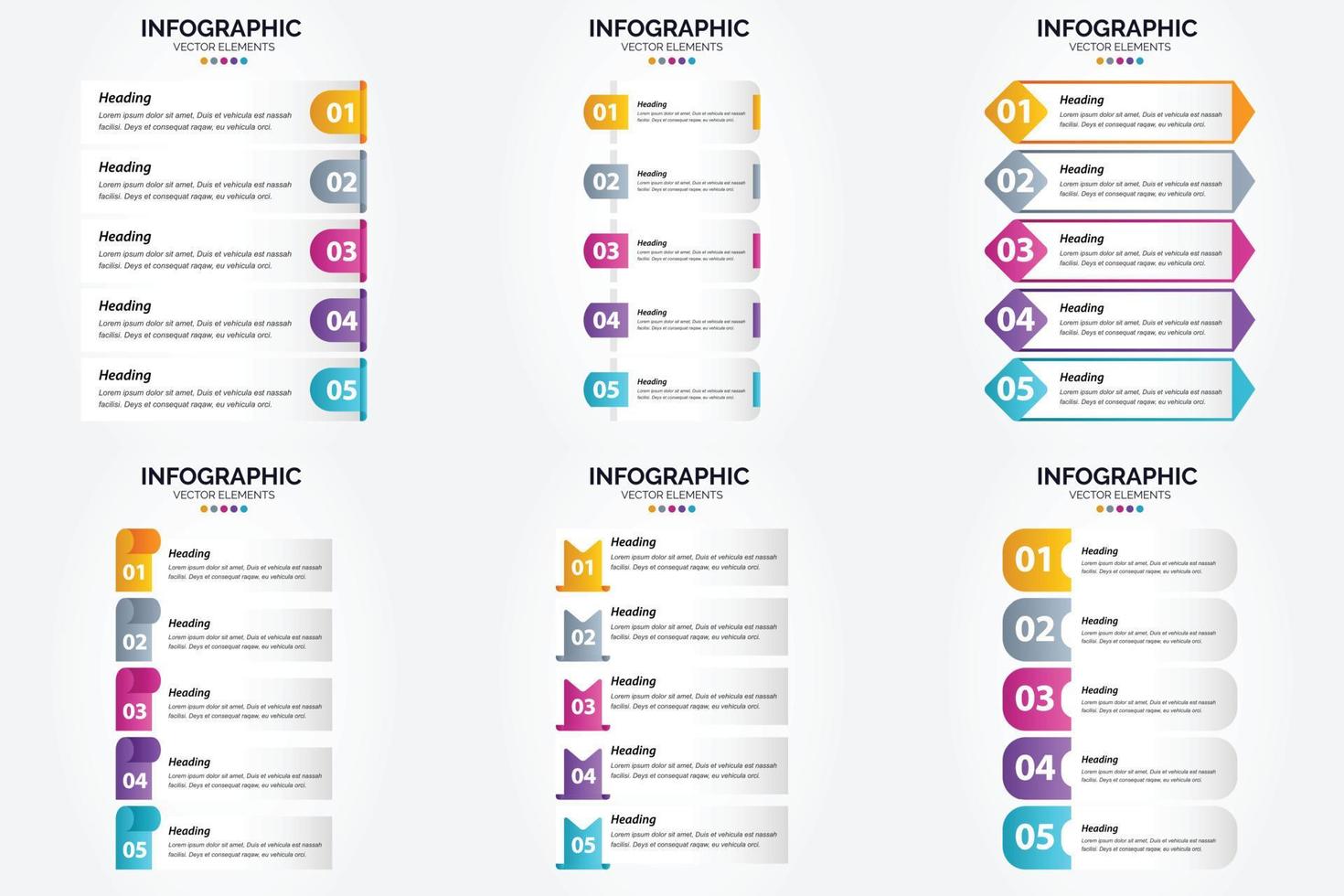 flaches Designset der Vektorillustrations-Infografiken für Werbebroschürenflieger und -zeitschrift vektor