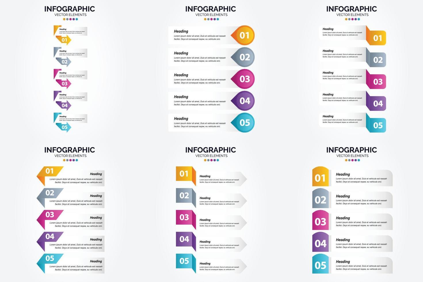 flaches Designset der Vektorillustrations-Infografiken für Werbebroschürenflieger und -zeitschrift vektor