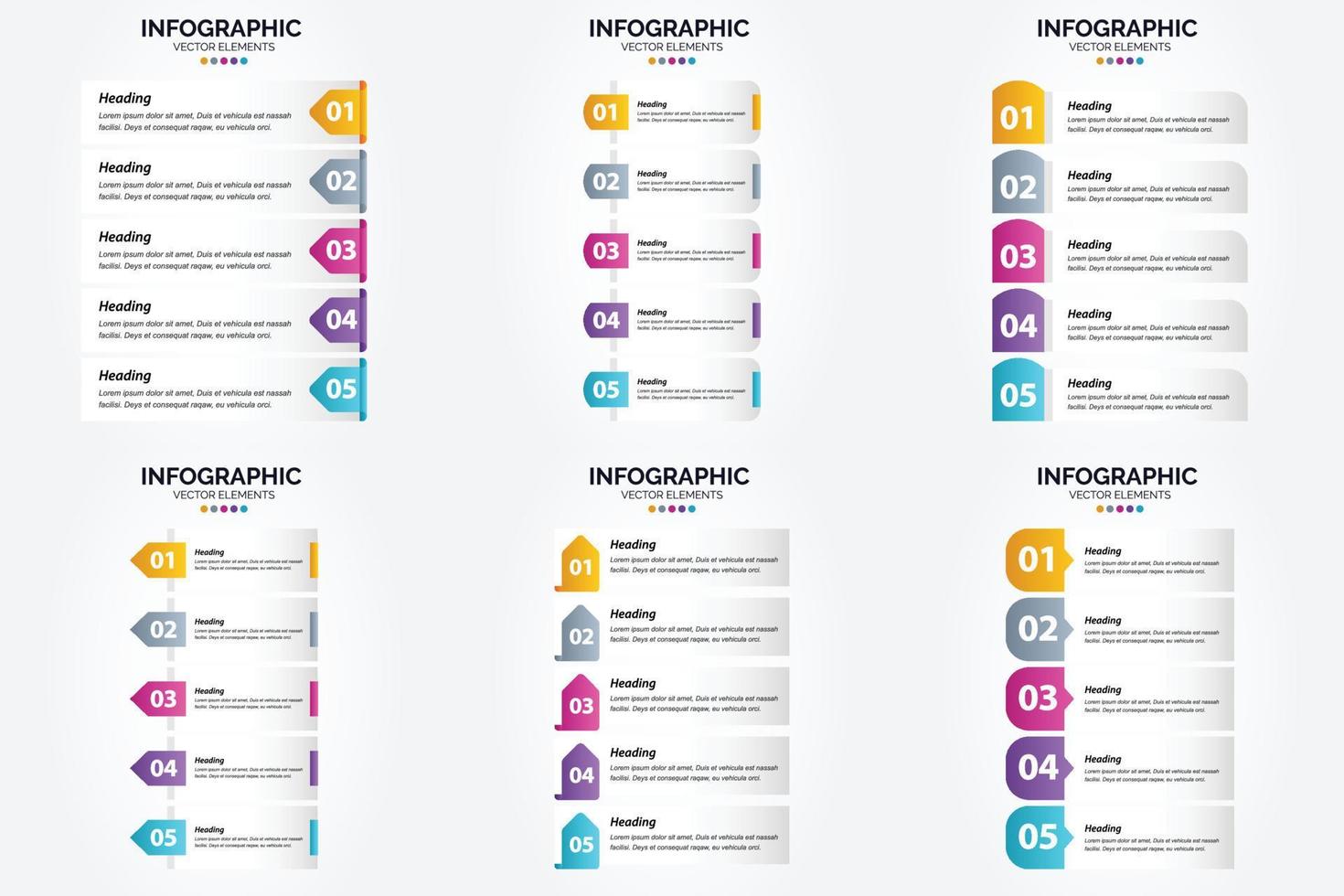 flaches Designset der Vektorillustrations-Infografiken für Werbebroschürenflieger und -zeitschrift vektor