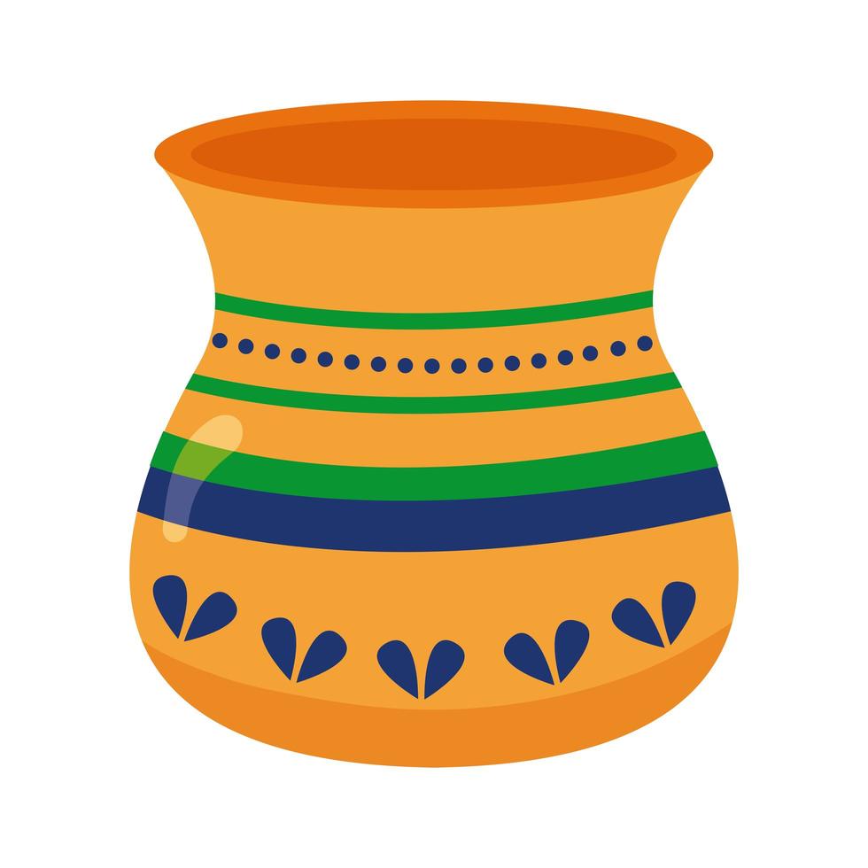 Keramikglas Hindu flache Stilikone Vektor-Illustration Design vektor